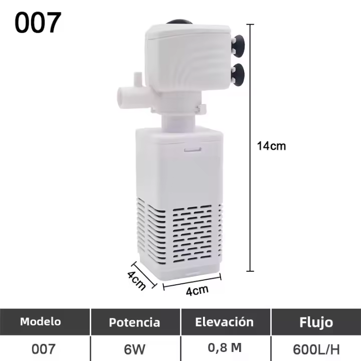 Bomba De Filtro Para Acuario Silenciosa Y Submersible Con Aerator De Agua Y Oxígeno Para Tanque De Peces 220V Bomba De Onda Para Acuario - 1
