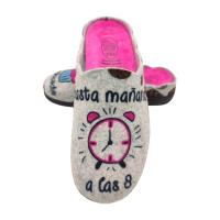 Zapatillas de casa mujer  cómodas, flexibles, ligeras  Marca Flossy gran confort , con plantilla extraíble y suela perfumada , antideslizante , fabricadas en España ,material de fieltro y con esto y un bizcocho hasta mañana alas 8. - details 3