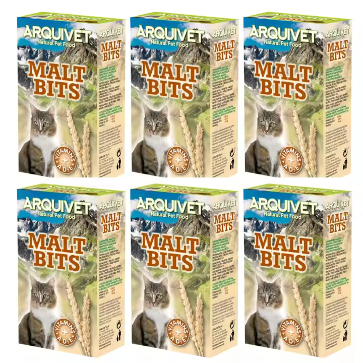 Malt Bits - 40 g Snacks para Gatos (pack de 6 unidades) Arquivet - 1