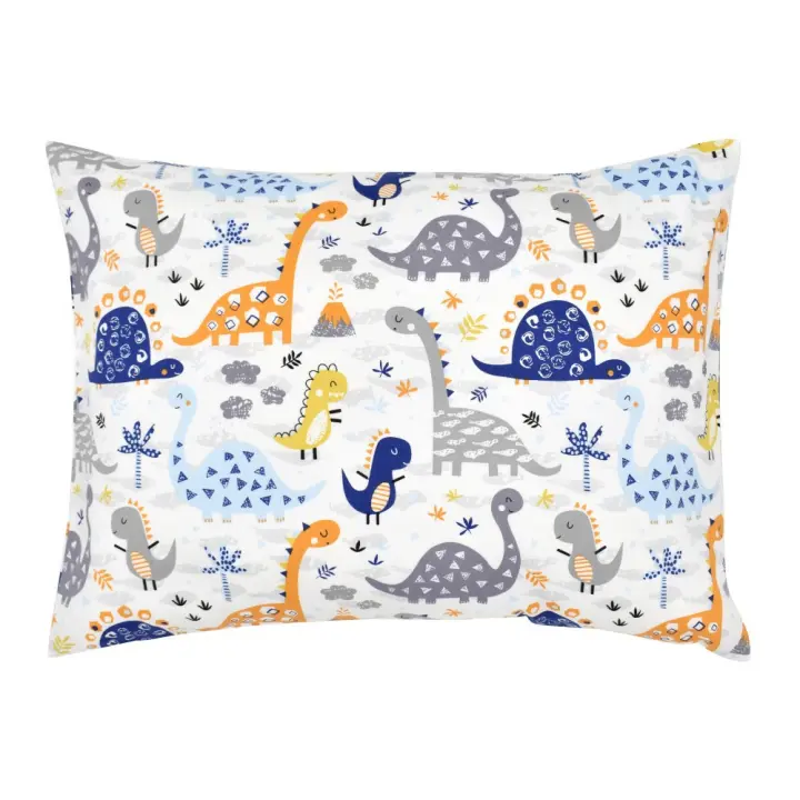 Funda de almohada con estampado de dibujos animados, almohada de viaje de algodón transpirable, extraíble y lavable, funda de almohada tipo sobre para las cuatro estaciones, funda de almohada para niños - 1