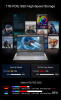 Ninkear N16 Pro Laptop, 16 pulgadas 120Hz 2K 2560*1600 IPS Pantalla, Intel Core i7-13620H 10 núcleos, 32GB RAM 1TB SSD, Windows 11, WiFi 6, Bluetooth 5.0, 1*USB2.0, 2*USB3.0, 1*Type-C, 1*HDMI, 1*RJ45, carga 65W Type-C, desbloqueo facial - details 9