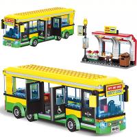 Juguetes De Construcción Compatible MOC Sets Serie Ciudad Estación De Autobuses Y Taxistas Para Niños Regalo De Transporte Público Bloques De Coche - details 1