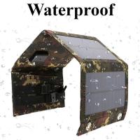 Panel Solar Plegable De 20W Con Bolsa Cargador De Célula Solar 5V USB Para Teléfono Móvil Camping Montañismo Ciclismo - details 0
