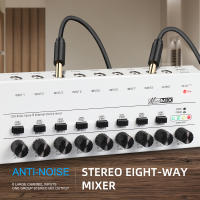 Mini Mixer G-MARK MIX8 Controlador De Mezclador Estéreo De 8 Canales Para Instrumentos Musicales Guitarra Micrófono Escenario - details 6