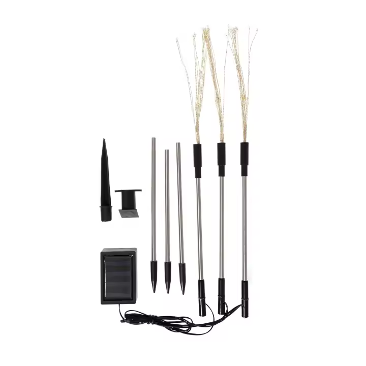 Ledkia Set de 3 Pinchos LED Exterior Solar Diente de Leon 3000K Blanco Cálido - 1