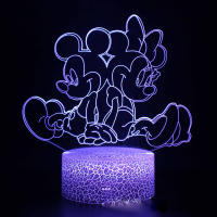 Lámpara Nocturna 3D Mickey Mouse Clubhouse LED Cambio De Color En 16 Tones Decoración Para Dormitorio Juguetes Regalo De Cumpleaños Para Niños - details 8