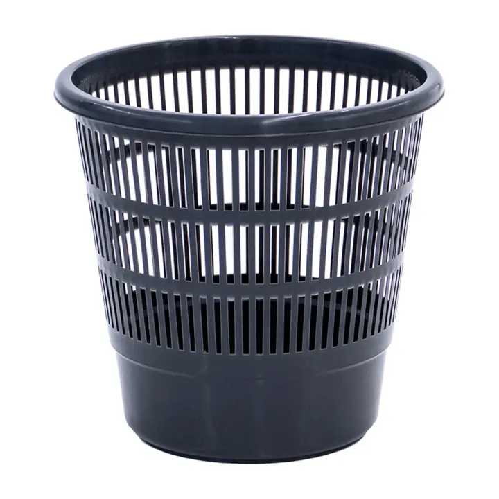 PAPELERA DE 16L CON REJILLA COLOR NEGRO - 1