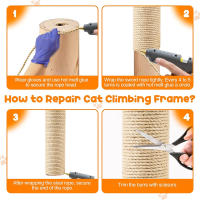 DIY Ropa De Sisal Natural Para Gatos Juguete De Arco Iris Protector De Muebles De Gato Marco De Escalada Para Gatos - details 1