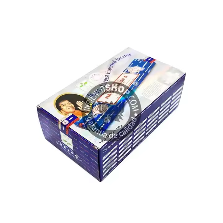 INCIENSOSHOP - Incienso Satya Nag Champa Sai Baba Agarbatti Masala hecho a mano en Bangalore en caja de 12 unidades de 15g - 1