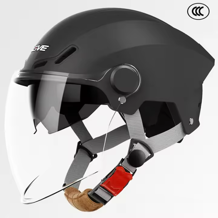Casco De Mitad De Cabeza Ligero Para Motocicletas Y Scooters Eléctricos Protección UV De Verano Certificado 3C Para Hombres Y Mujeres - 1