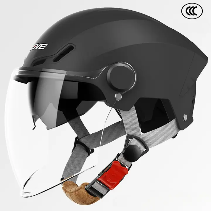 Casco De Mitad De Cabeza Ligero Para Motocicletas Y Scooters Eléctricos Protección UV De Verano Certificado 3C Para Hombres Y Mujeres - 1