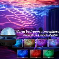 Proyector De Onda Oceánica USB Con 7 Modos De Color Y Brillo Ajustable Iluminación Multicolor Para Habitaciones - details 6