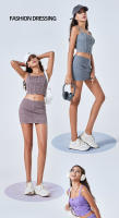 Deportivo Top Vaquero Mujer ajustado con almohadillas, push up y alta elasticidad - details 4
