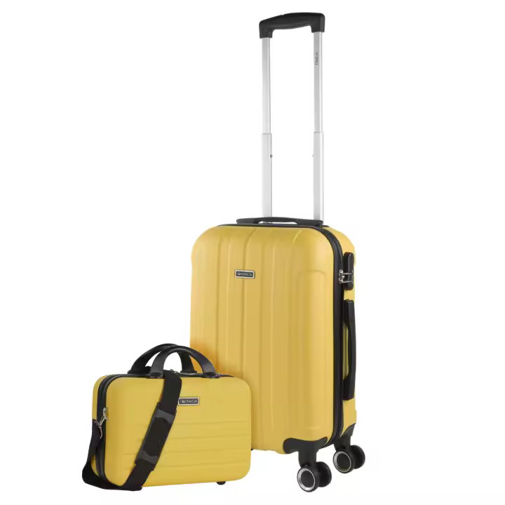 Itaca - Juego De Maletas Maletas De Viaje Cabina. Maleta Cabina Con Neceser Rigido Maletas De Cabina 4 Ruedas, Pequeña - Maleta De Cabina. Trolley Candado De Combinación 771150B - 1