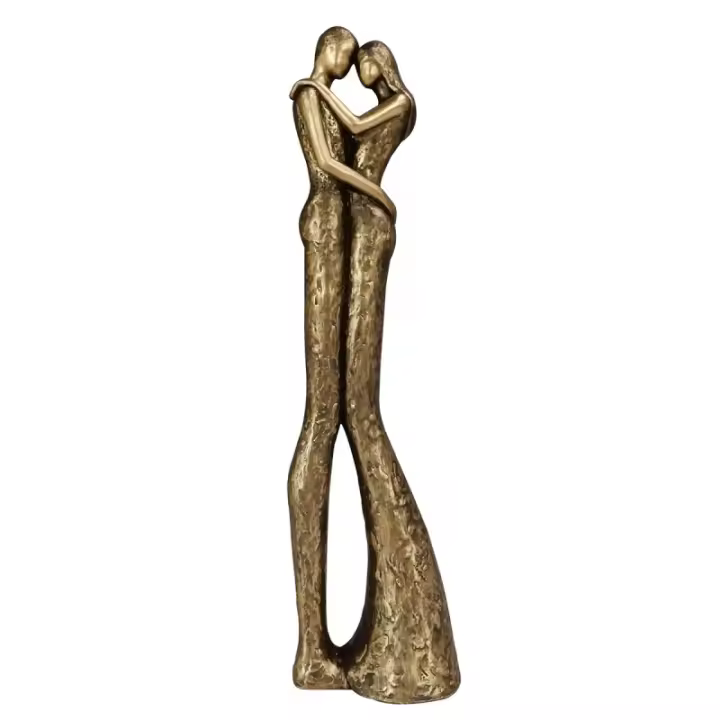 ORIGEN Home Decor - Figura Pareja  Figuras | Bronce Dorado - 32x6x8 cm 30035 - 1