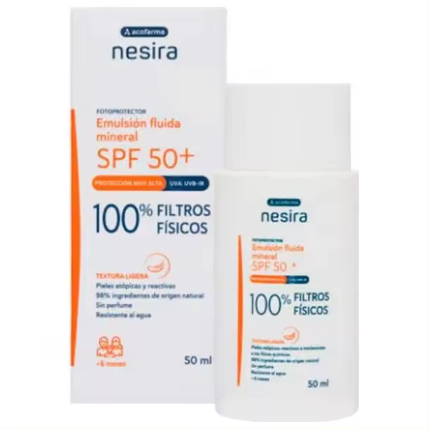 Acofarma Nesira Emulsión Fluida Solar Mineral Spf50+ 50Ml - 1