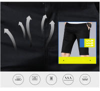 Shorts Casuales Para Hombre Verano 2024 Pantalones Con Gran Bolsillo Estilo Recto Slim De Rodilla Para Playa Moda Casual - details 2