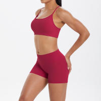 Conjunto De Yoga Para Mujer Con Top Deportivo Y Shorts Cortos Conjunto De Entrenamiento Con Bolsillos Transpirable Y Eco-amigable - details 26