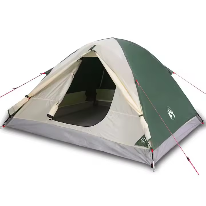 vidaXL Tienda de campaña iglú para 3 personas impermeable verde - 1