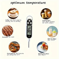 Termómetro De Cocina Digital 1PC Adecuado Para Cocción Y Hornear Lectura Rápida Ideal Para Carne Material Metálico - details 0