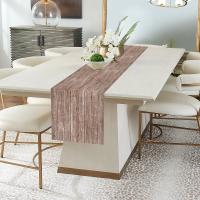 Corredor De Mesa En Madera Marrón Telar De Poliéster Rectángulo Para Cumpleaños Boda Fiesta Suministros De Mesa - details 0