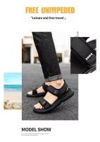 Par De Sandalias Para Hombre Antideslizantes Y Transpirables Para Verano Zapatillas De Playa Negocios Con Suela Blanca Resistente Al Desgaste - details 1