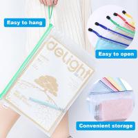 10 Uds. Bolsas para Documentos A4 de 5 Colores, Bolsas para Documentos, sobre de plástico con Cremallera A4 para Documentos - details 1