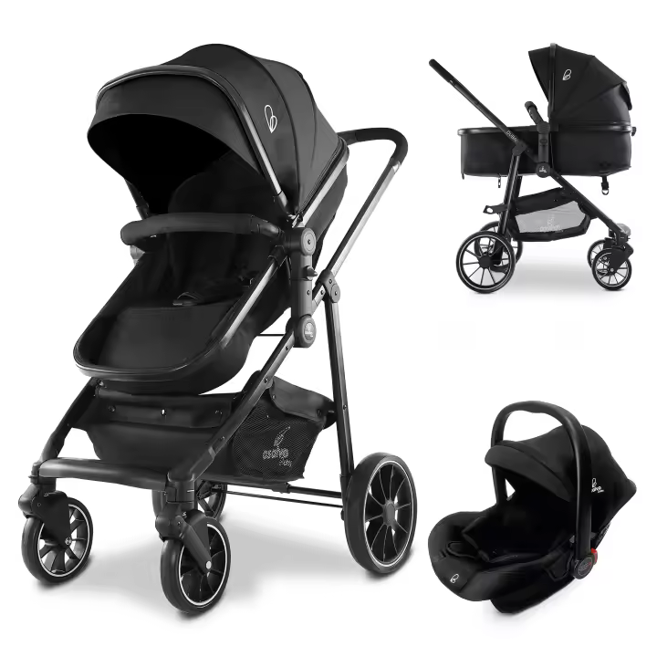 Asalvo Trío Convertible Dubai 2 Oliva – Cochecito 3 en 1 con Capazo, Silla de Paseo y Silla de Auto para Bebés desde 0 Meses hasta 22 kg - 1