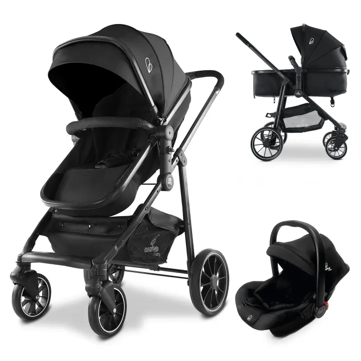 Asalvo Trío Convertible Dubai 2 Oliva – Cochecito 3 en 1 con Capazo, Silla de Paseo y Silla de Auto para Bebés desde 0 Meses hasta 22 kg - 1