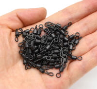 MNFT 100Pcs/200Pcs Giratorios De Cambio Rápido Para Pesca De Carpa Y Barbos Material De Acero Inoxidable De Carbono Alto Herramientas De Pesca Terminal - details 2