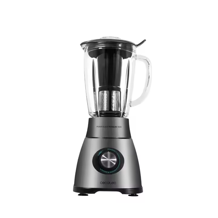 CECOTEC 04100 Batidora de Vaso 1800W con Cuchillas de Titanio y Jarra Termorresistente 2,1L - 1