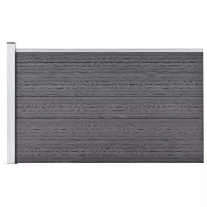 vidaXL Valla de jardín de WPC gris 175x105 cm - 1