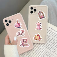 46pcs Pegatinas De Graffiti Rosa Para Laptop Y Maleta Con Diseños De Perfume Cámara Tacones Altos Decoración Resistente Al Agua PVC Clásico Juguete Para Niñas - details 8