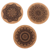 Juego De 12 Cojines De Madera Redondo Para Taza Con Soporte Ecológico Resistente Al Calor Para Mesa De Cocina Accesorio De Decoración Nórdica - details 12