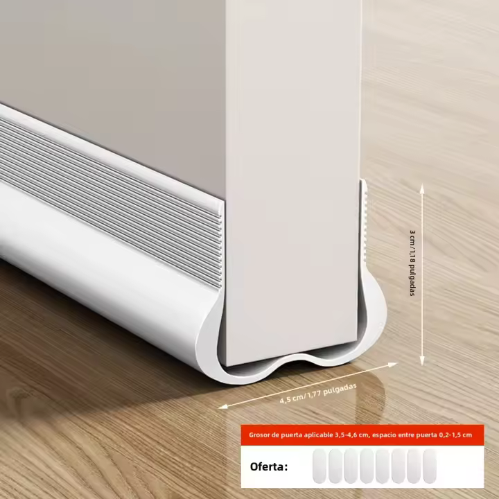 Tira De Sellado Para Puerta Flexible PVC Antipolvo Y Aislante Acústico Adhesivo 93cm Para Bloquear El Viento Y Ruidos - 1