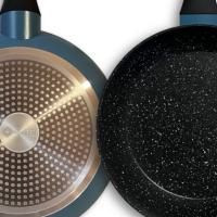 Sartenes de Cocina Color Azul Elite, De Aluminio Forjado, Revestimiento Aspecto Piedra, Antihaderente Tricapa, Compatible con Gas, Vitrocerámica y Cocinas De Inducción, Libre De Pfoa - details 5