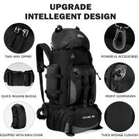 Mochila De Camping Y Senderismo Impermeable De 90L Para Hombres Y Mujeres Bolsa De Deportes Al Aire Libre Gran Capacidad Para Viajes Y Acampar - details 2