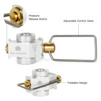 Adaptador De Quemador De Gas Gas Saver plus Conversor De Tanque Plano Para Camping Adaptable De Aleación De Aluminio Sin Encendido Incluido - details 0
