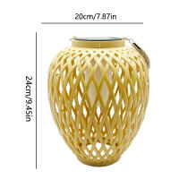 Lámpara Solar De Imitación De Bambú 1PC Impermeable Para Exterior Decoración De Jardín Luz De Rattan Para Courtyard - details 10