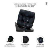 Asalvo Silla de Auto Austen 2 i‑Size 40–150 cm – Rotación 360°, Isofix + Top Tether, Uso Evolutivo de Recién Nacido a 12 Años, Fácil de Instalar y Fundas Lavables - details 2