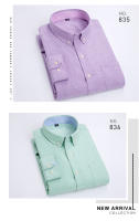 Camisa Casual Para Hombre De Algodón Oxford Con Rayas Y Bolsillo En Soltero Cuello Botón Manga Larga Ajustada Y Cómoda En Colores Variados - details 15