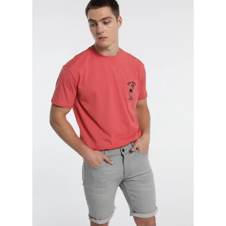 SIX VALVES - Camiseta de  manga corta con bordado hawai en el bolsillo - 1