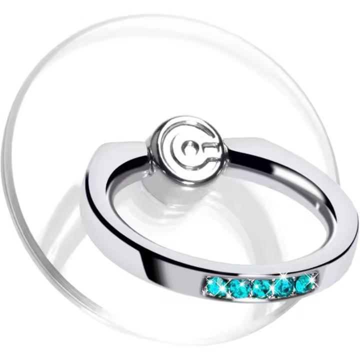 Piezas de soporte de anillo de teléfono transparente con la rotación de 360 °, compatible con la mayoría de los teléfonos - 1
