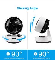 Ventilador de Mesa,Ventilador de Escritorio con Control Remoto y Temporizador,Ventilador Silencioso de Oscilación Circulador de Aire Ventilador de Sobremesa con 3 Velocidades para Hogar,Oficina - details 4