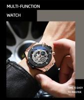Reloj De Pulsera Deportivo CHENXI Para Hombre Con Cronógrafo Multifuncional Y Fase Lunar Luminoso Resistente Al Agua Y Shock - details 3