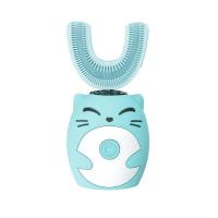 Nueva Llegada Cepillo De Dientes Eléctrico Para Niños En Forma De U De Silicona Grado Alimenticio Con Bricles De Medio Poder Ultrasonido - details 0