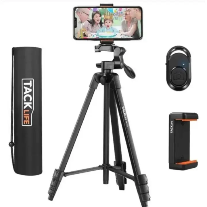 TACKLIFE Trípode MLT03 de Aluminio para Cámara/teléfono/telescopio, con Control Remoto Bluetooth - Ligero y Resistente - 1