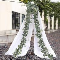 Guirnalda Artificial De Eucalipto 180cm Para Decoración De Casamiento Fiesta En Casa Arco De Flores Postizo Plástico De Hoja - details 6