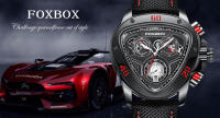Reloj De Pulsera Masculino FOXBOX Lujo Cuarzo Creativo Gran Dial Cronógrafo Correa De Nylon Deportivo Casual Triángulo Reloj De Fecha - details 0