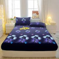 Sábana Ajustada Moderna Y Sencilla Con Estampado De Plantas Y Flores Mate Sin Fundas De Cojines Para La Habitación - details 3